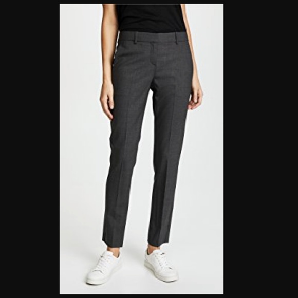 pinstripe ankle pants